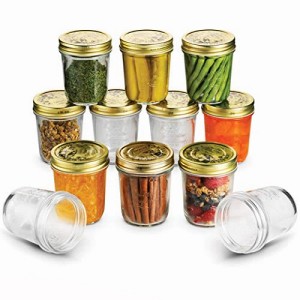 Bormioli Rocco Quattro Stagioni Set of 12 Clear Airtight Mason Jars, Made from Food Safe Durable Glass, Made in Italy - 1 of 4