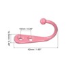 Unique Bargains Zinc Alloy Retro Double Hole Corrosion-Resistance Wall-Mounted Hooks - 2 of 4