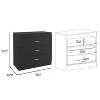 NicBex 3 Drawer Dresser for Bedroom,Modern Style Drawers with Metal Pulls,Dressers for Kids Room,Living Room,Entry and Hallway - 3 of 4