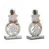 Transpac MDF Winter Metallic Decor Set of 2 Christmas Home Decorations - 2 of 3
