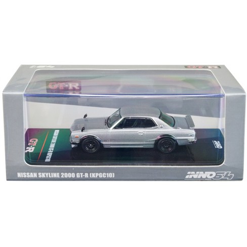 Nissan Skyline 2000 GT-R (KPGC10) RHD (Right Hand Drive) Silver Metallic  1/64 Diecast Model Car by Inno Models