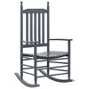 vidaXL Solid Poplar Wood Vintage-Style Rocking Chair - Comfortable Seating with Curved Seat - Gray - Easy Assembly Required - 2 of 4