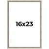 PosterPalooza | Classic Modern Silver Picture Frame - UV Acrylic, Foam Board Backing, Hanging Hardware - 2 of 4