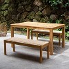 Cambridge Casual 3pc Paxton Teak Wood Outdoor Patio Picnic Dining Set with Honey Wicker Brown - 2 of 4
