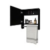 Pine Medicine Cabinet in Melamine With a Towel Bar And Included Mirror, Black - 4 of 4