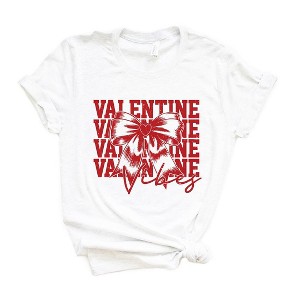 Simply Sage Market Women's Coquette Valentine Vibes Stacked Short Sleeve Graphic Tee - 1 of 4