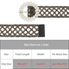 INSPIRE CHIC Womens Braided Woven Hollow Out 1.6" Width Wide Pearl Buckle Bohemian Waist Belts 1Pc - 4 of 4