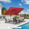 PURPLE LEA Cantilever Patio Umbrella with Base Included Square Umbrella with 360° Rotation and Aluminum Offset Hanging Outdoor Umbrella - 2 of 4