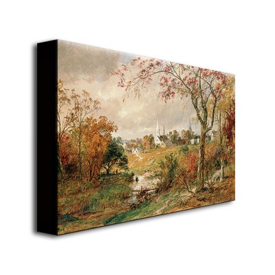 Autumn Landscape 24x16 Framed Canvas Art