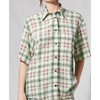 Women's Silk Check Print Bowling Blouse - Topshop - 2 of 4