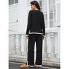 ATHLECHIC Women's Outfits Casual Long Sleeve Sweater Top Wide Leg Pants Matching Lounge 2 Piece Sets - 4 of 4