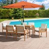 Alaterre Furniture 8pc Outdoor Patio Dining Set, Okemo Table with 10' Auto Tilt Umbrella - 2 of 4