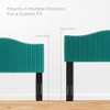 Modway Brielle King/California King Headboard – Channel Tufted Performance Velvet Headboard in Teal for Bedroom Décor - 2 of 4