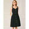 INSPIRE CHIC Women's Sweetheart Neck Sleeveless Button Front Dress - 2 of 4