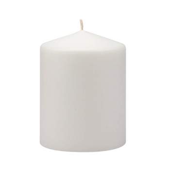 Stonebriar 3pk Tall 3'' x 4'' 35 Hour Long Burning Unscented White Wax Pillar Candle