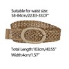 INSPIRE CHIC Women's Skinny Metal Buckle Braided Woven Dress Waist Belts - 3 of 4