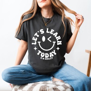 Simply Sage Market S.W.Smiley Let's Learn Today Circle Garment Dyed Tee - 1 of 4