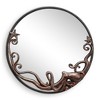 SPI Home Octopus Round Wall Mirror – 22" Cast Iron Frame with Nautical Design, Rustic Bronze Finish Sea Life Wall Decor - 3 of 3