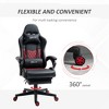 TiramisuBest Racing Gaming Chair, PU Leather, Ergonomic, Adjustable, Footrest, 5 Wheels, 274 lbs Max Load - 4 of 4