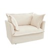 CAVINAS Couches for Living Room Deep Seat Sofa Couch Fabric Slip-covered Armchair with Cushion and Pillows - 2 of 4
