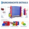 3-in-1 Giant Connect 4 Outdoor Game Set w/Basketball Hoop & Ring Toss | Adjustable Height 2.7-3.2 FT - 4 of 4