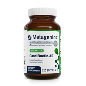 Metagenics CandiBactin-AR, Thyme & Oregano Oils, Concentrated Essential Oils, Gut Health & Intestinal Microbial Balance, Gluten-Free, 120 Softgels - 1 of 4