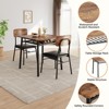 3-Piece Dining Table Set for 2 with Storage Rack, Wood Kitchen Table with Upholstered Chairs Set of 2 - 4 of 4