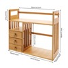 YIYIBYUS Modern Desktop Storage Shelf Desktop Organizer Storage Rack Book Rack With 3 Drawers - 4 of 4