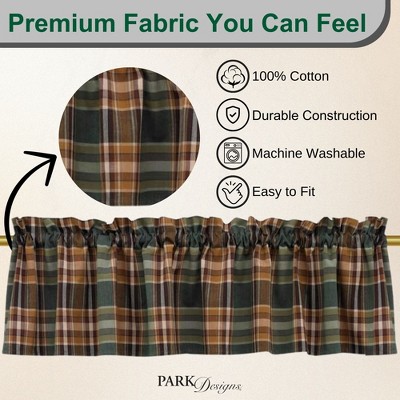 Rustic Plaid Cotton Rod Pocket Valance 72" x 14"