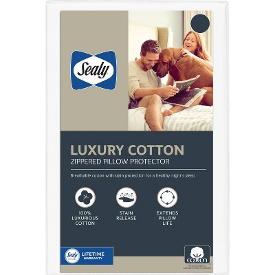 Sealy Jumbo Luxury Cotton Pillow Protector