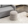 NicBex Modern 16.9" Round Ottomans Small Footstools with Boucle Fabric for Bedroom and Living Room - 4 of 4