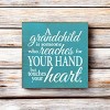 Slickblue Heartfelt Grandchild Wood Sign – Rustic 7x7 Knotty Pine with Hanging Slot or Shelf Display Option - 3 of 3