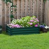 Outsunny Galvanized Raised Garden Bed Planter Raised Bed with Steel Frame for Vegetables, Flowers, Plants and Herbs - image 2 of 4