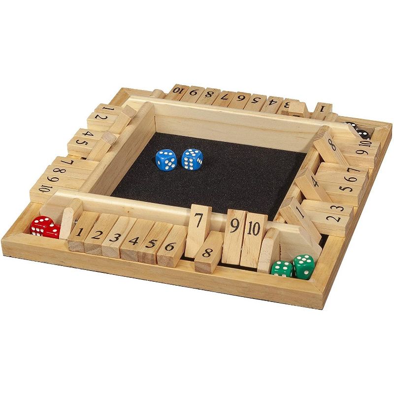 WE Games 4 Player Travel Shut The Box Board Game, 8.5 in., 3 of 8