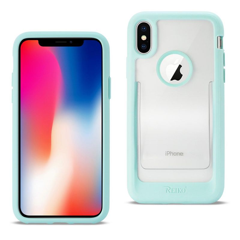 Reiko iPhone X/iPhone XS Belt Clip Polymer Case in Clear Mint Green, 1 of 5