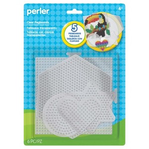 Perler Small & Large Basic Shapes Clear Pegboards, Pack of 5, Case of 3 - 1 of 1