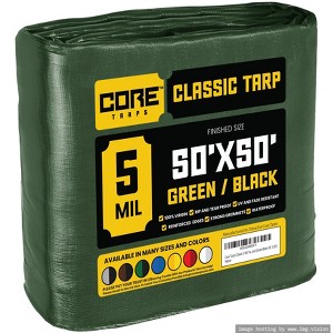 Core Tarps Heavy Duty 5 Mil Tarp Cover, UV Resistant, Rip Proof for Roof, Camping, Patio, Pool, Boat - 1 of 4
