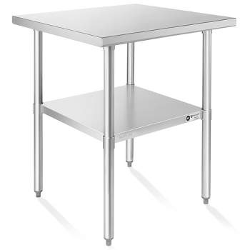 KUTLER Stainless Steel Table for Work and Prep, NSF Heavy Duty Commercial Kitchen Table for Restaurant