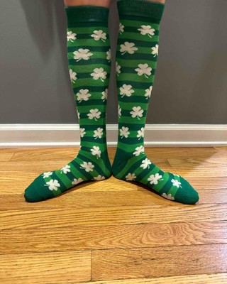 Clover Pattern Knee High Socks (Toe Socks)