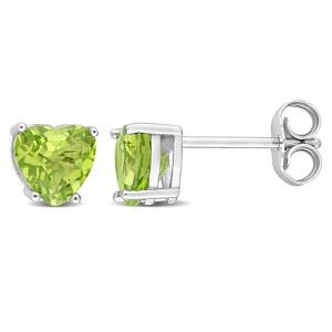 EVERLY JEWELRY | Stud Earrings with Gemstone in Sterling Silver – Multiple Stone Options - 1 of 4
