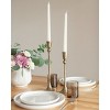 Slickblue Iron Candle Holder Set of 2, Hand-Forged Taper Stands with Weighted Base, Brass or Black, 9.5–12in - 4 of 4