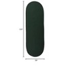 Colonial Mills Reversible Flat-Braid (Oval) Runner Braided Runner, Hunter Green 2'4"x10', Oval Shape - 2 of 3