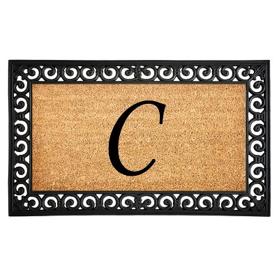 Calloway Mills 104131830C Gabriel Monogram Doormat 18 In. x 30 In. (Letter C)