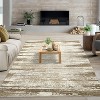 Modern Abstract Runner Rug Machine Washable Non-Slip Low Pile Carpet, No-Shedding Stain-Resistant Accent Rug for Hallways Kitchen Bedside - 2 of 4