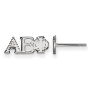 Black Bow Jewelry Sterling Silver Alpha Epsilon Phi Greek Life Stud Earrings - 1 of 3