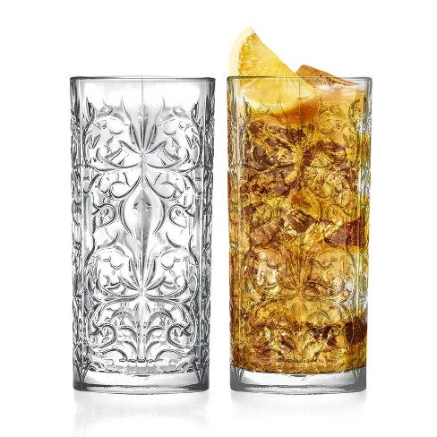 Barski Highball Drinking Glasses, Made with Fine European Craftmanship, Dishwasher Safe, Tatoo Design, 13 oz - 2 PK - image 1 of 4