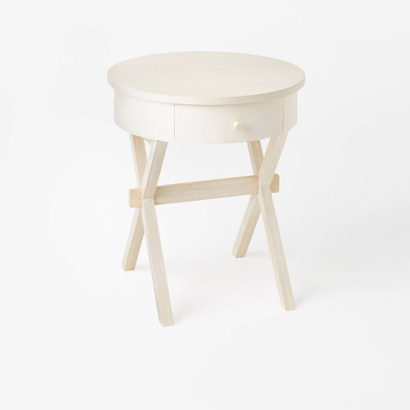 Wasatch Round Accent Table with Drawer Off White - Threshold&#8482; designed with Studio McGee, 5 of 11