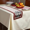 Unique Bargains Christmas Table Runner Plaid Border Christmas Tree Polyester Red White Black 71x14 Inch 1 Pc - 2 of 4