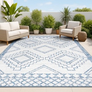 Marokko Diamond  Medallion Indoor/Outdoor Area Rug - JONATHAN Y - 1 of 4