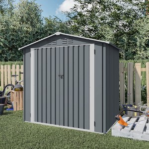 Maggift Deck Boxes,Durable Outdoor Storage Shed, Spacious and Secure, Ideal for Garden Tools and Equipment,Gray,68.1"*24"*3.54" - 1 of 4